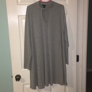 Rue21 gray long sleeve dress with eyelet